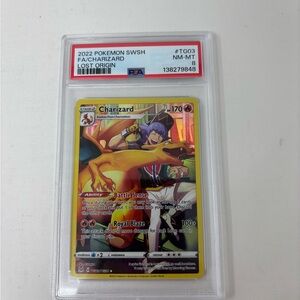 2022 Pokemon SWSH Lost Origin Charizard Trainer Gallery #TG03/TG30 PSA 8